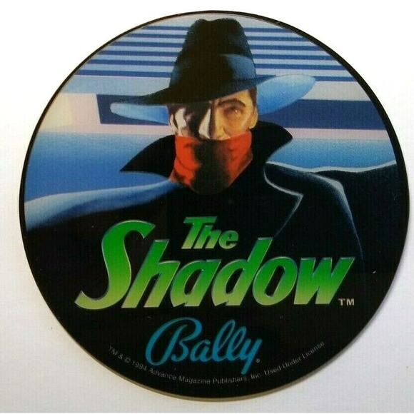 The Shadow Pinball Game COASTER Promo Original NOS Plastic Masked Man 1993 - Picture 1 of 4